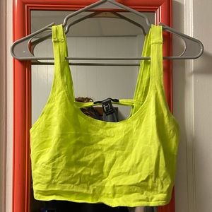Neon green crop top